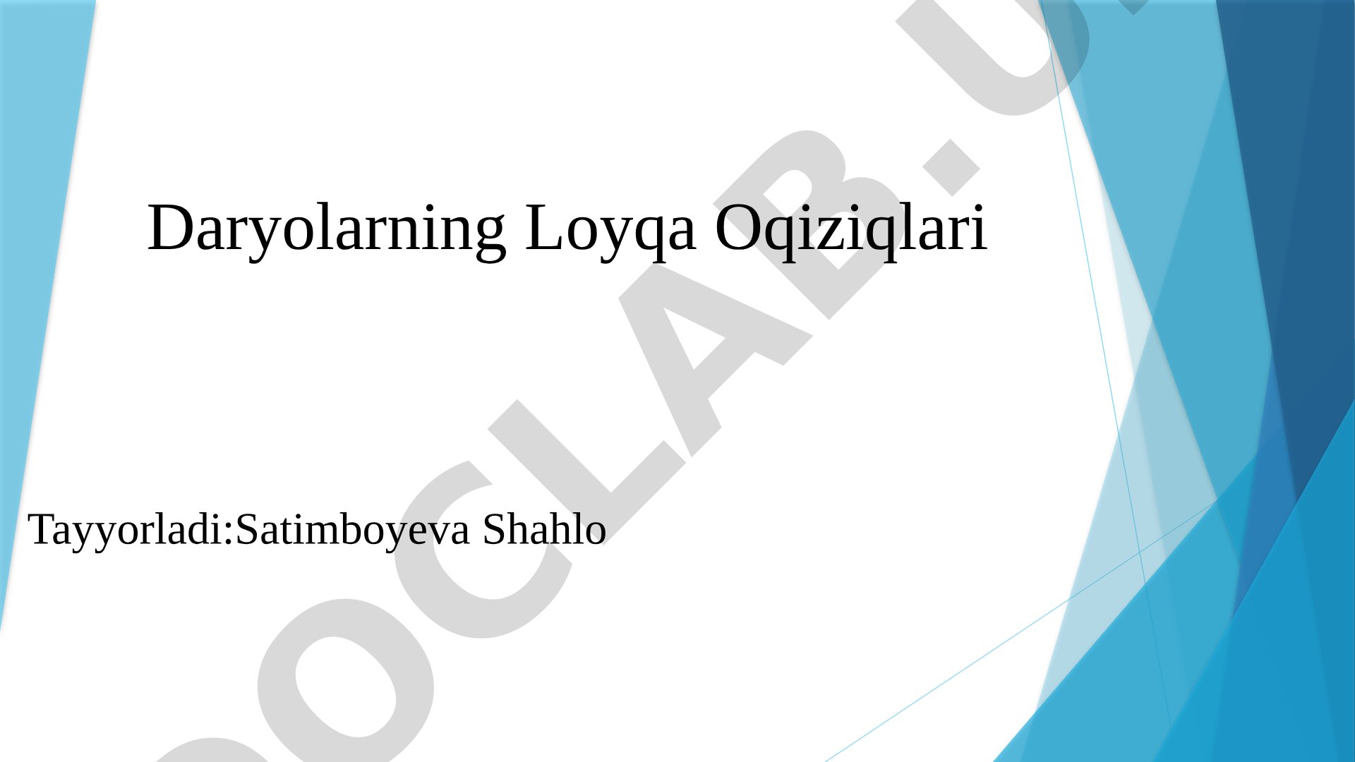 Daryolarning Loyqa Oqiziqlari