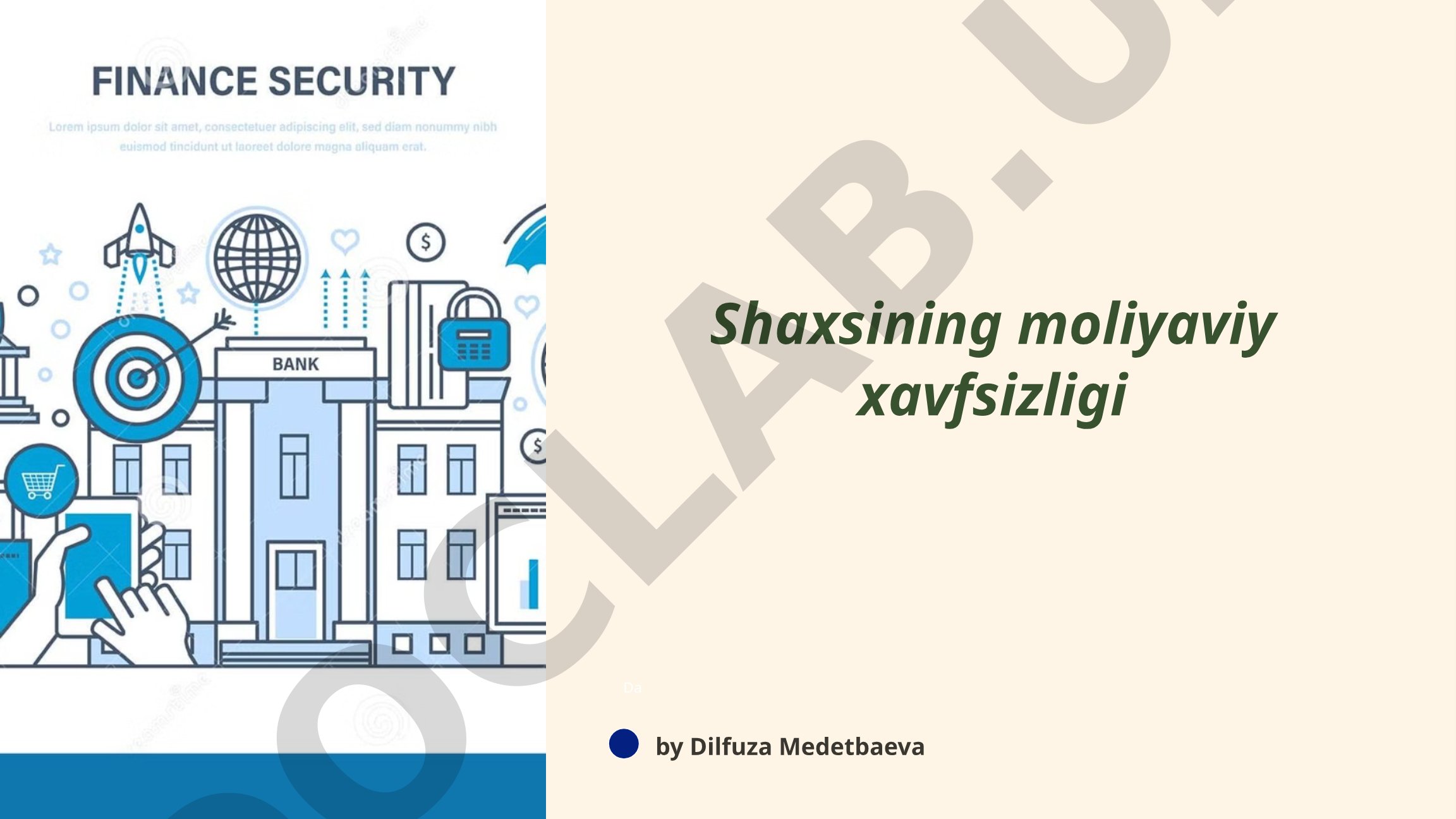 Moliyaviy xavfsizlik, byudjet, favqulodda fond, pensiya va risklarni boshqarish haqida