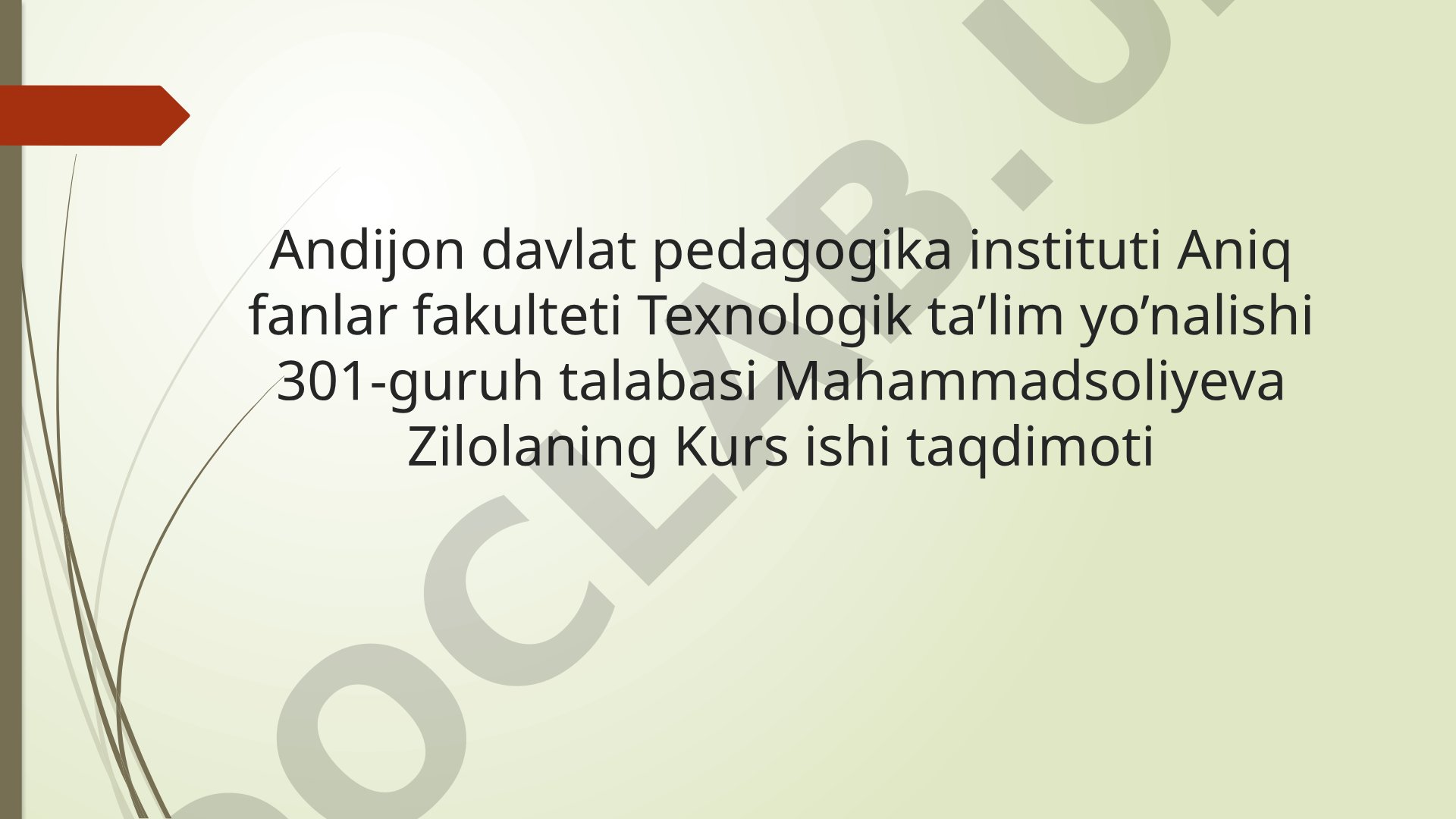 Qishloq xo’jaligi texnikasi va qurollarini loyihalash va modellashtirish