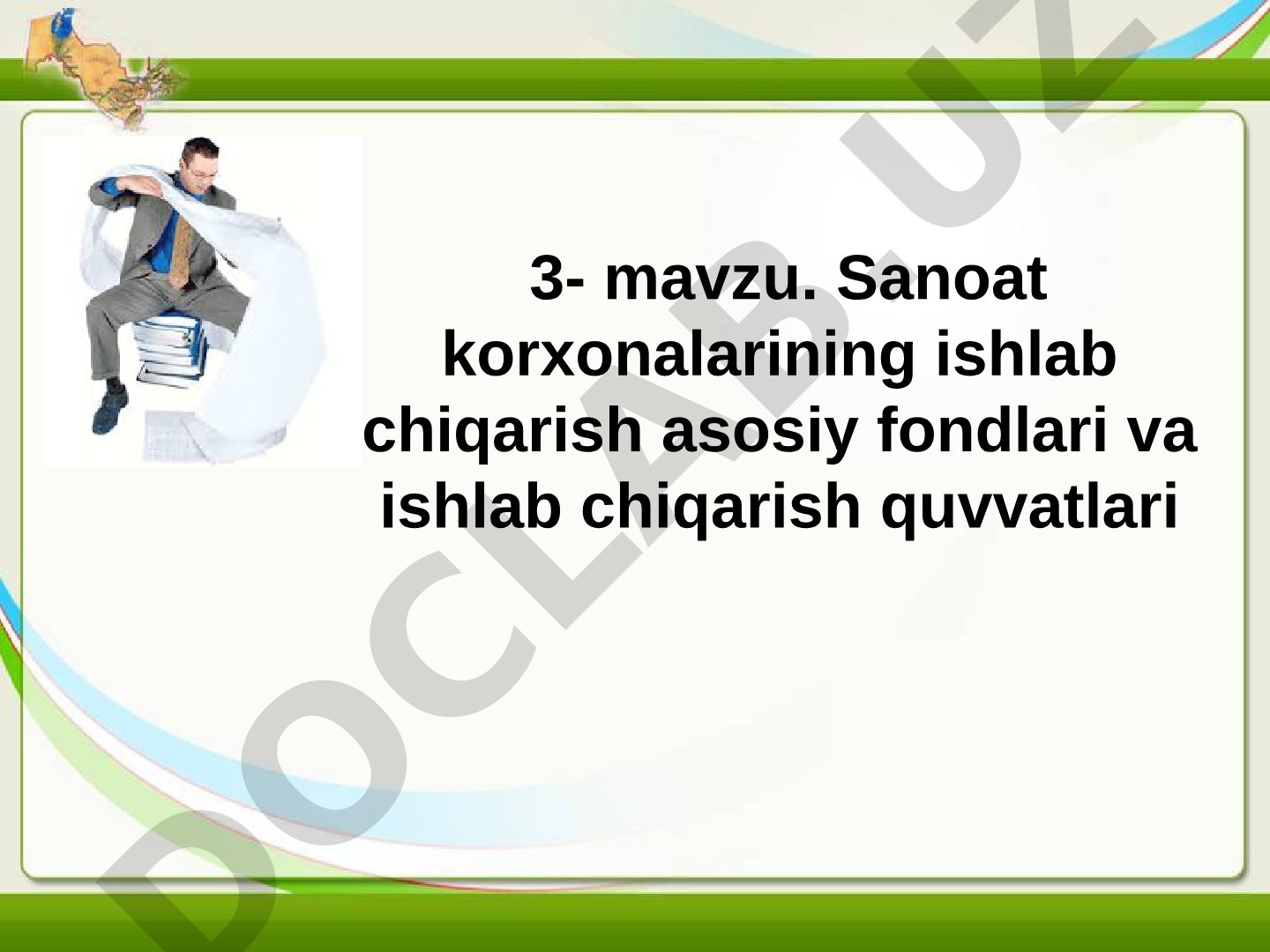 Sanoat korxonalarining ishlab chiqarish asosiy fondlari va ishlab chiqarish quvvatlari