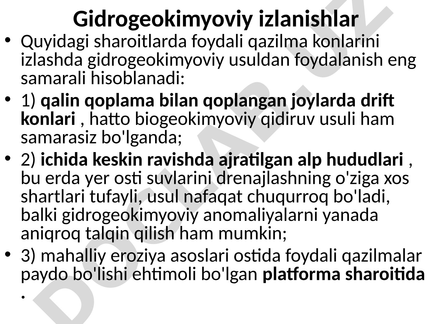 Gidrogeokimyoviy izlanishlar