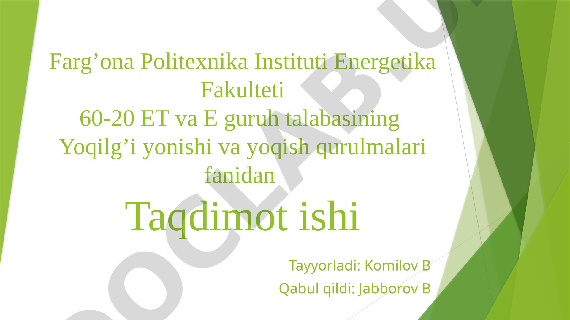 Alanganing gazli aralashmalarda tarqalishi