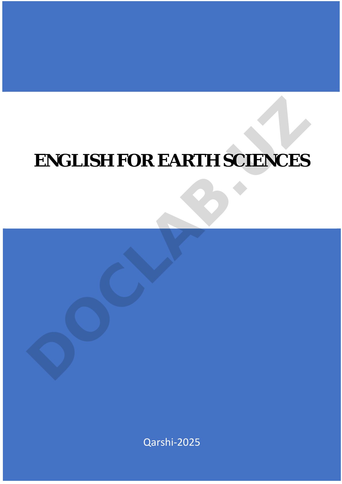 English for Earth Sciences