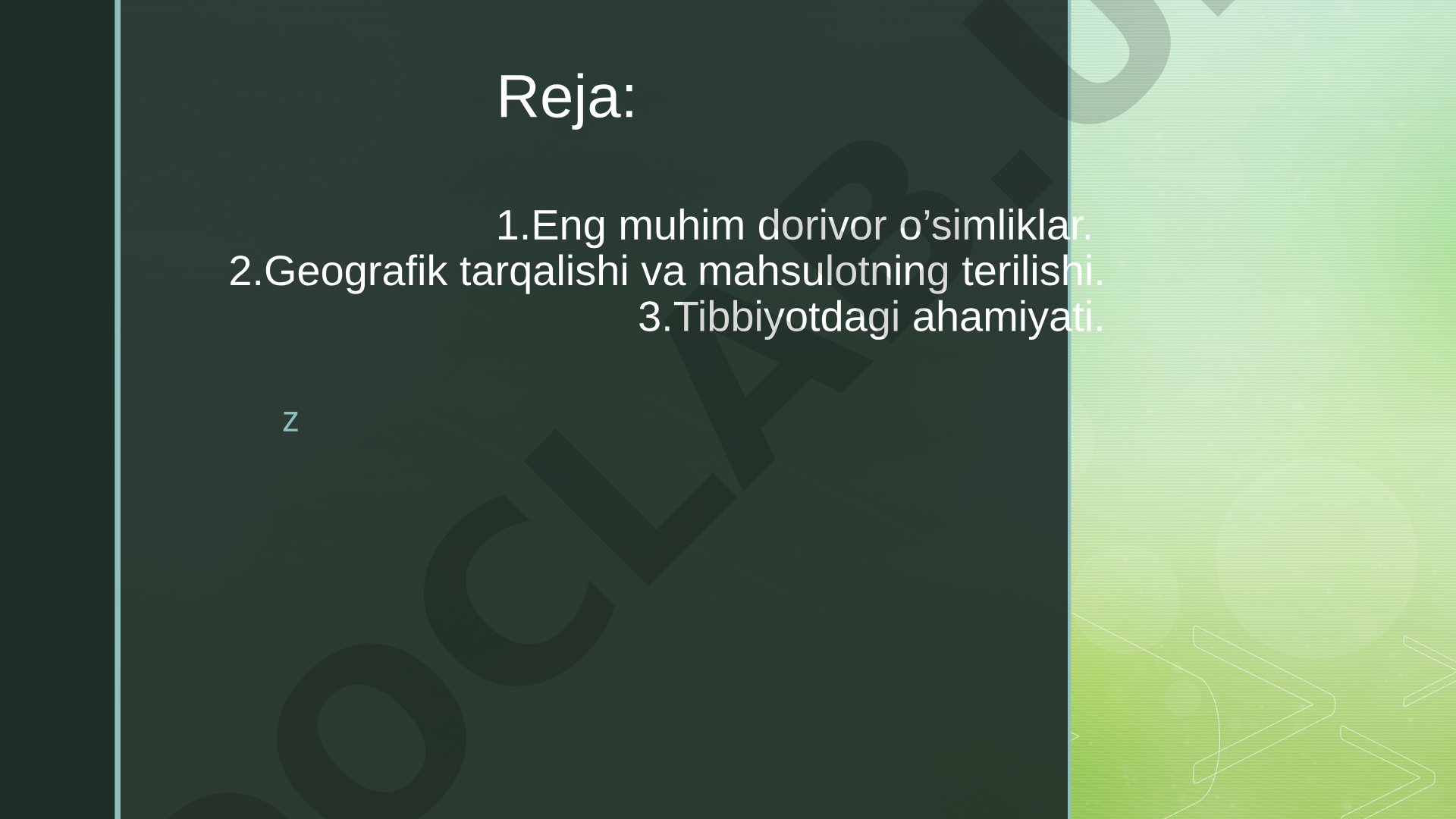 Eng muhim dorivor o'simliklar