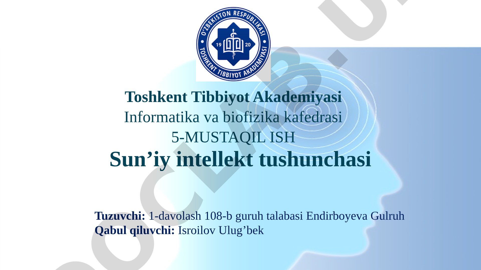 Sun’iy intellekt tushunchasi