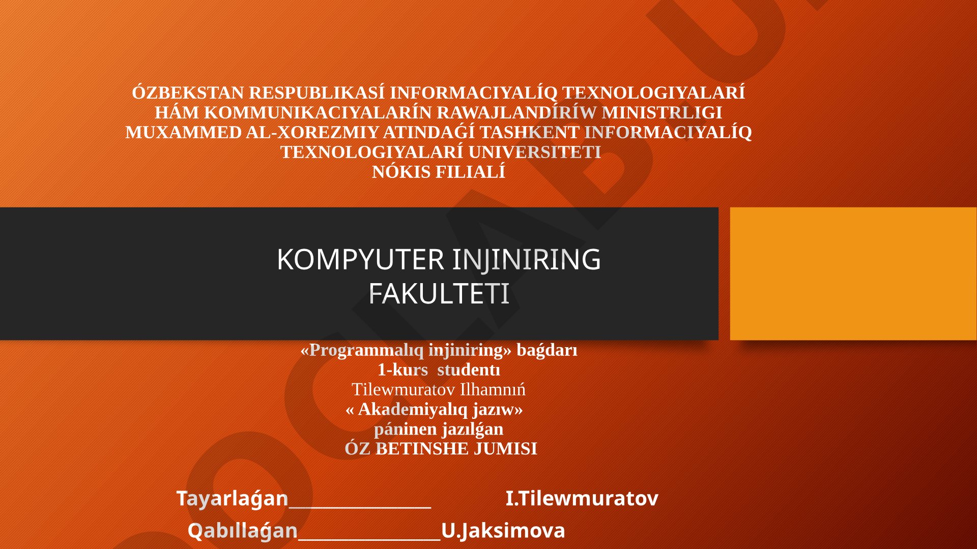 Jámiyet hám jaslar