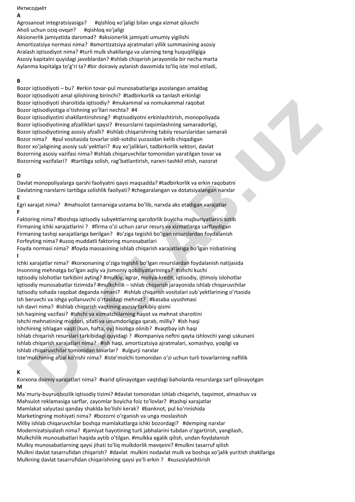 Iqtisodiyot