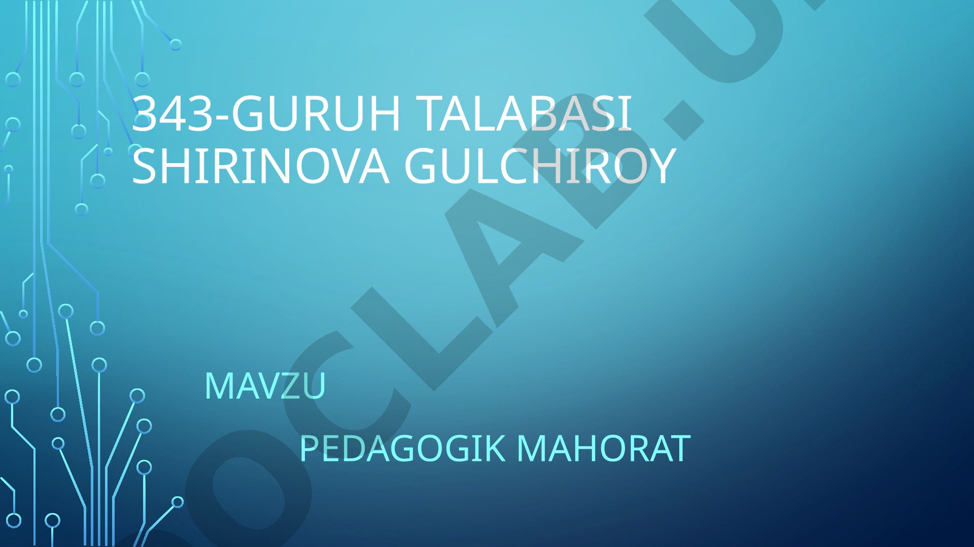 Pedagogik Mahorat
