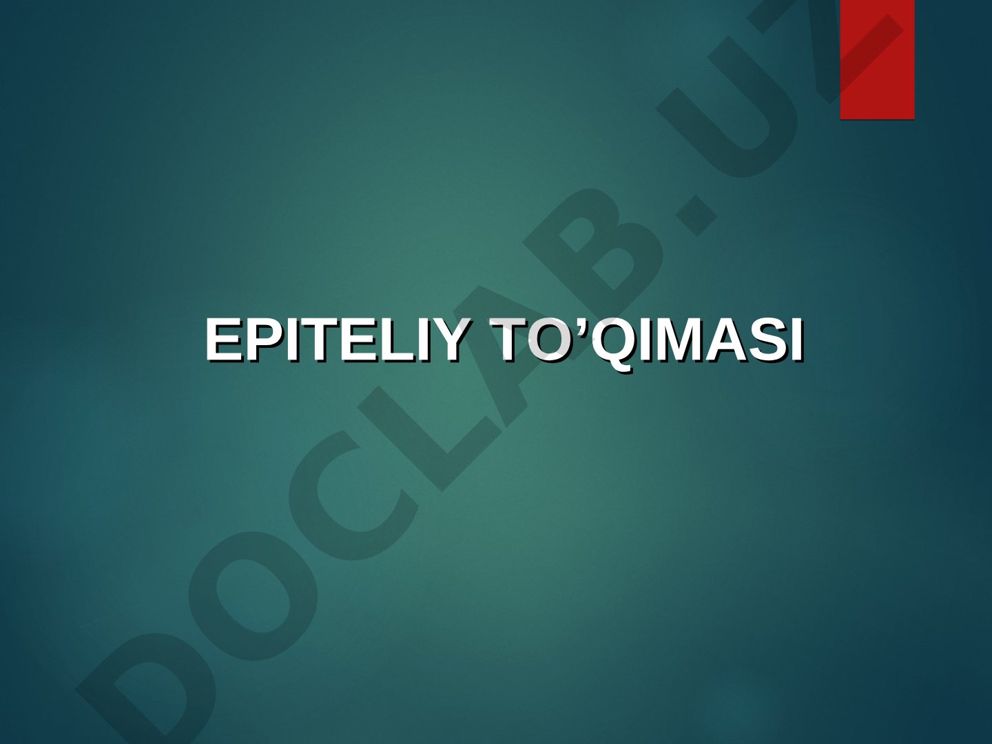 Epiteliy to'qimasi, uning tuzilishi, turlari va bezlar haqida