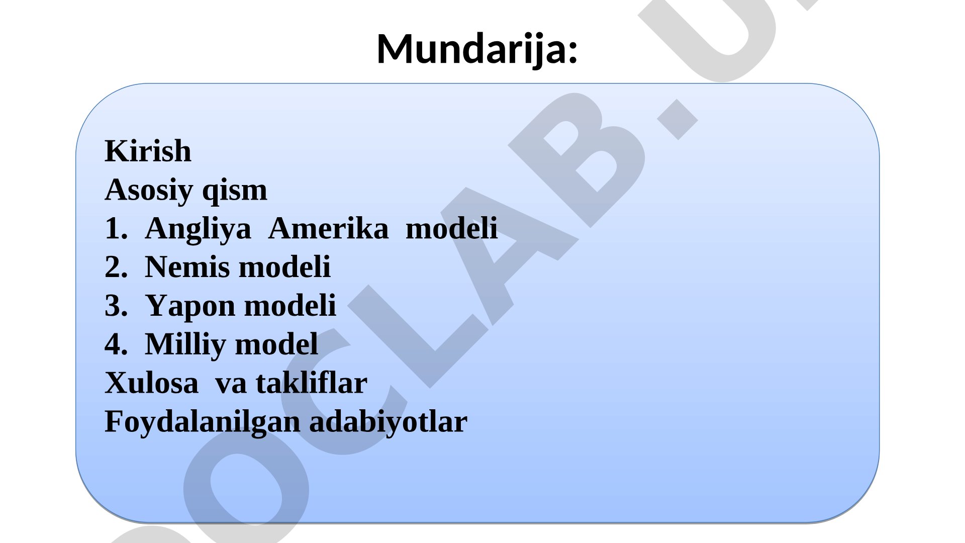 Korporativ boshqaruv modellari