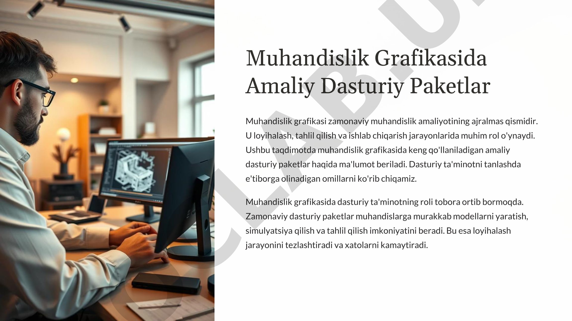 Muhandislik Grafikasida Amaliy Dasturiy Paketlar