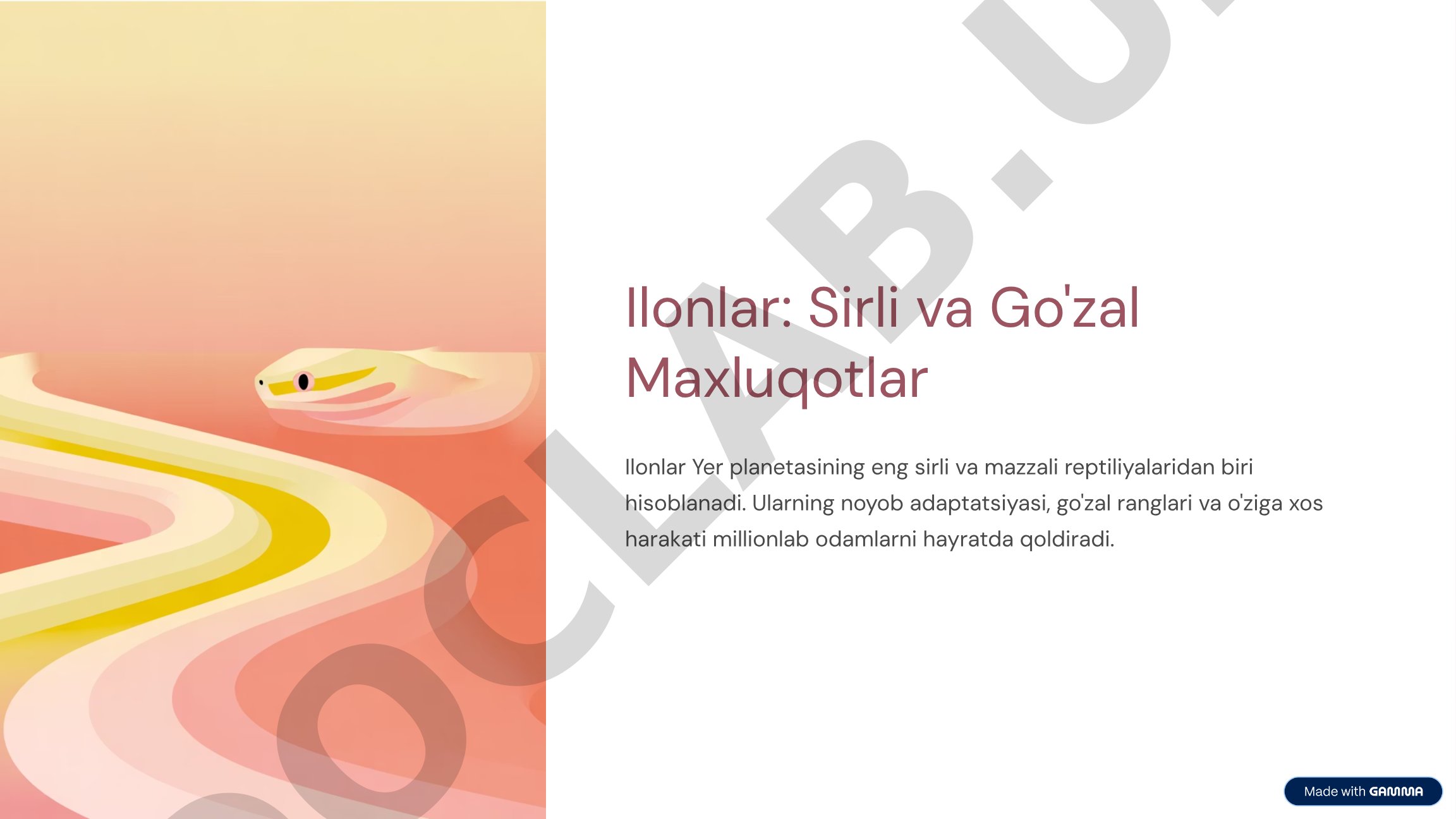 Ilonlar: Sirli va Go'zal Maxluqotlar
