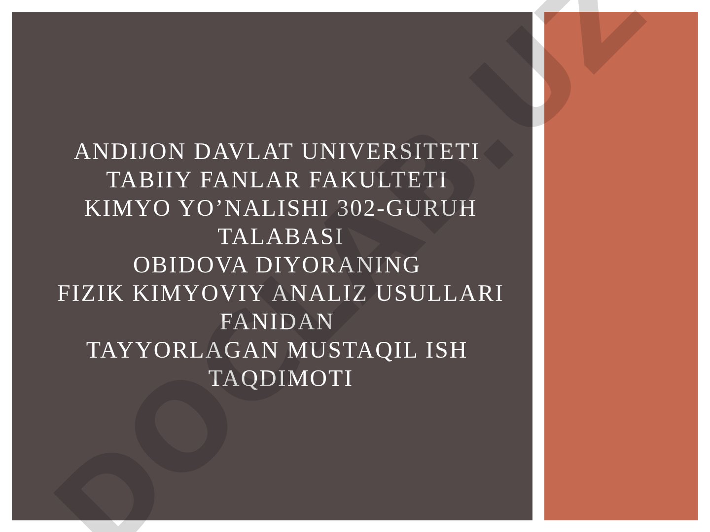 Xromatografik analiz usullari haqida taqdimot: tarixi, turlari, ilmiy va amaliy ahamiyati