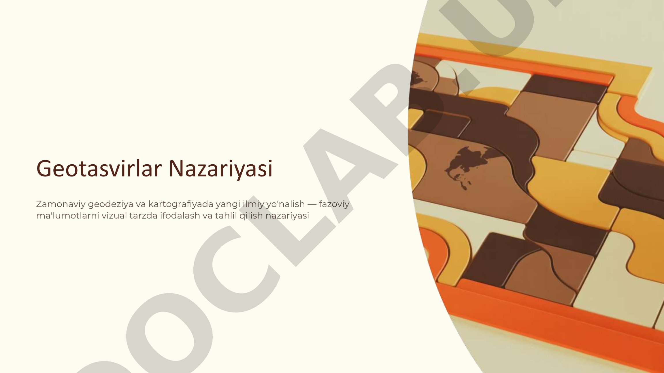 Geofazoviy ma'lumotlarni vizual ifodalash va tahlil qilish nazariyasi