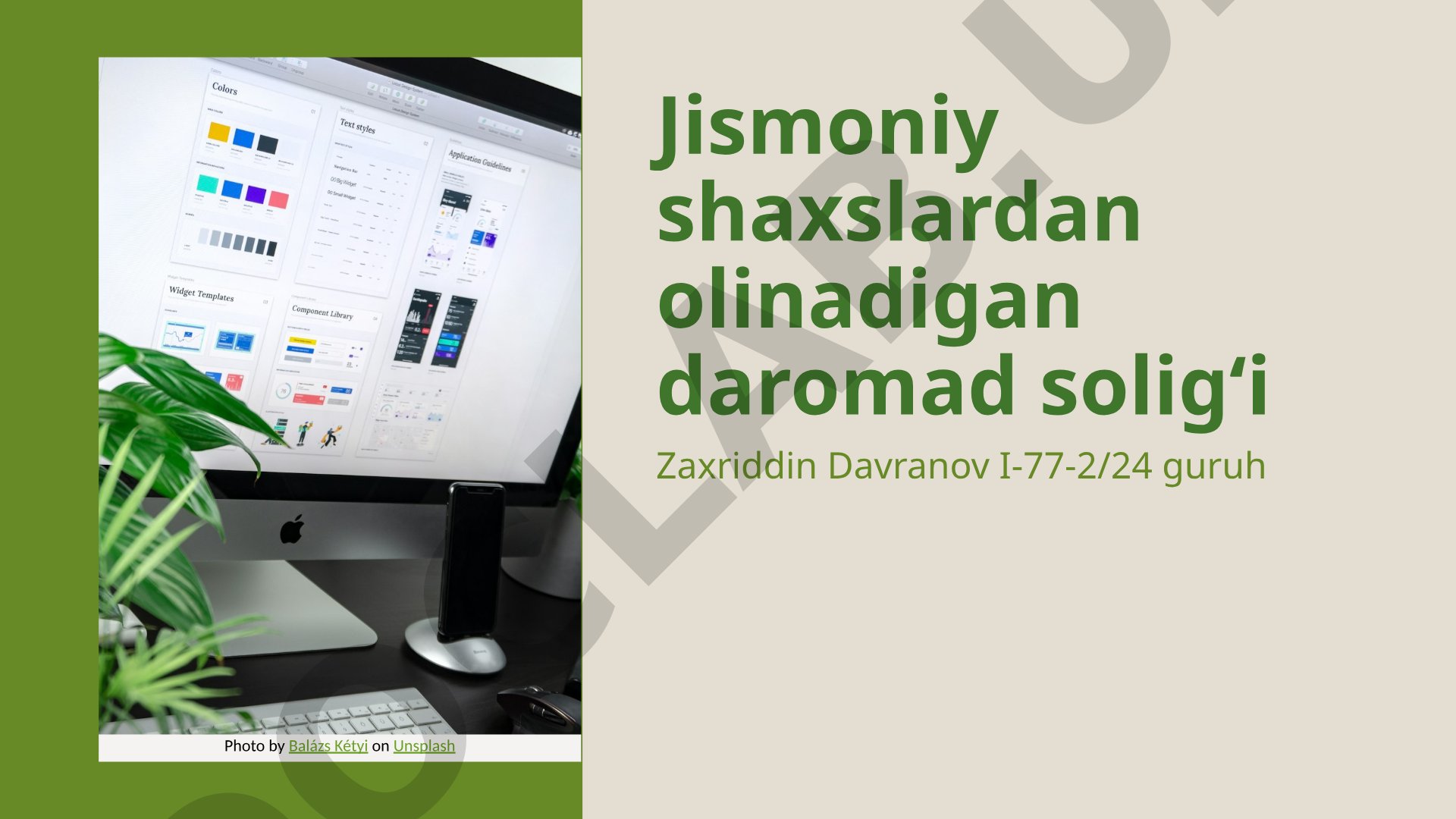 Jismoniy shaxslardan olinadigan daromad soligʻi