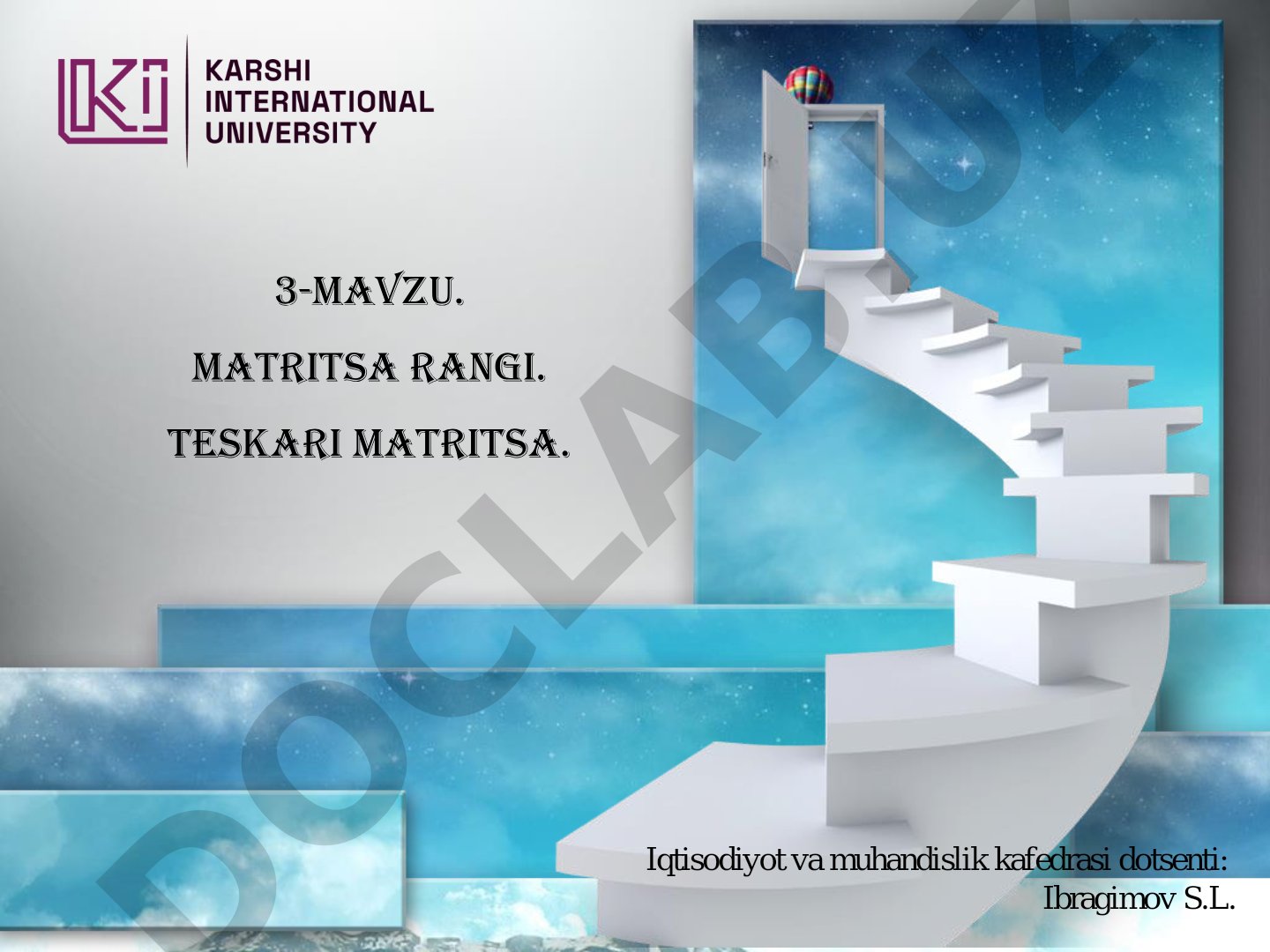 Matritsa rangi va teskari matritsa