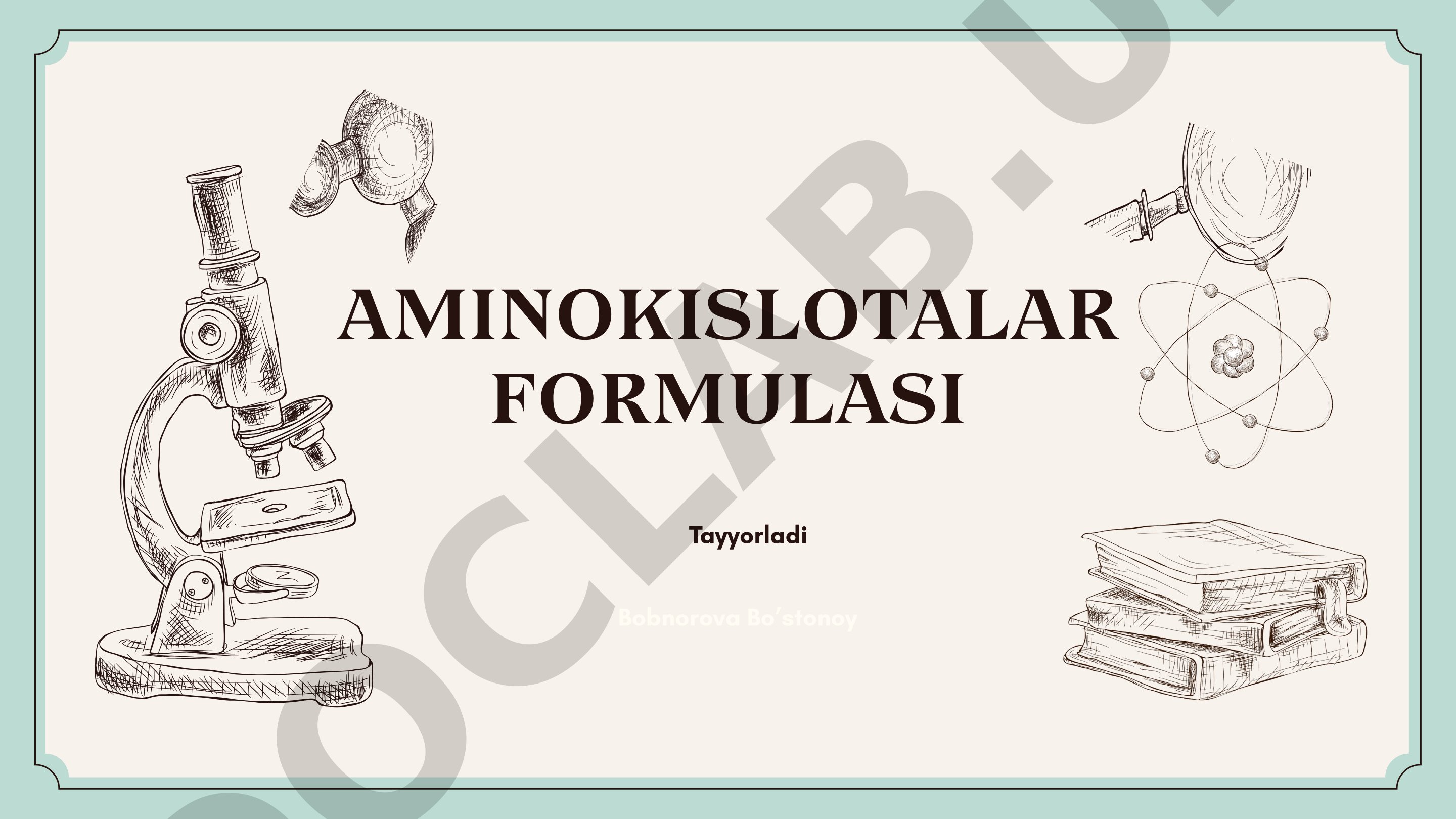 AMINOKISLOTALAR FORMULASI