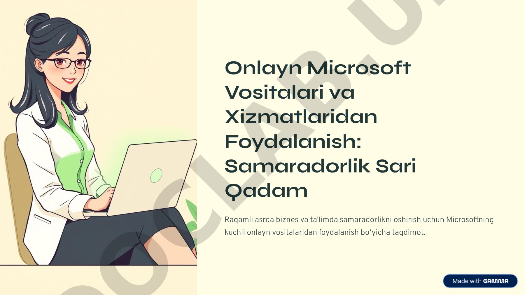 Onlayn Microsoft Vositalari va Xizmatlaridan Foydalanish: Samaradorlik Sari Qadam