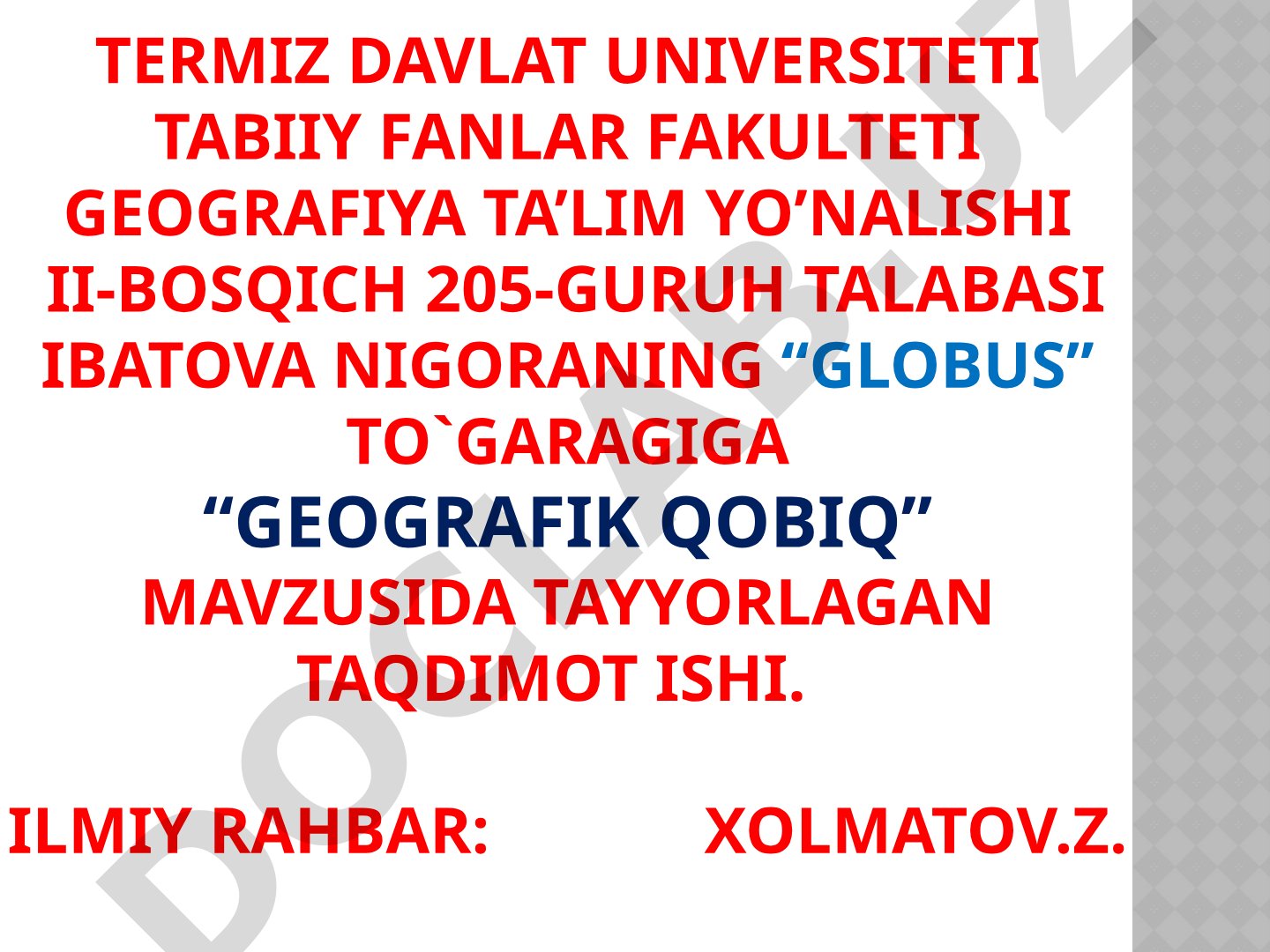 Geografik qobiqning rivojlanish qonuniyatlari