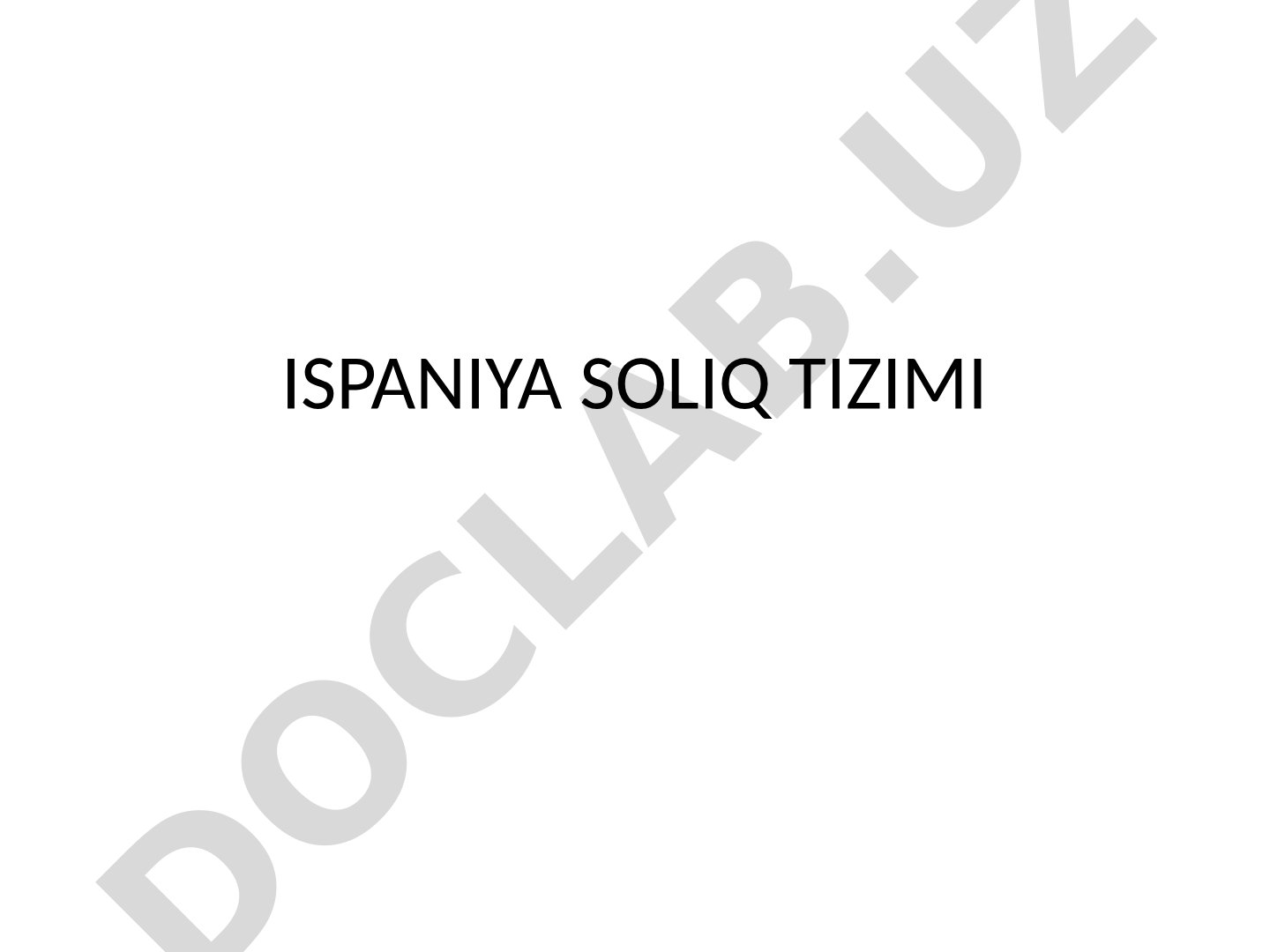 Ispaniya soliq tizimi