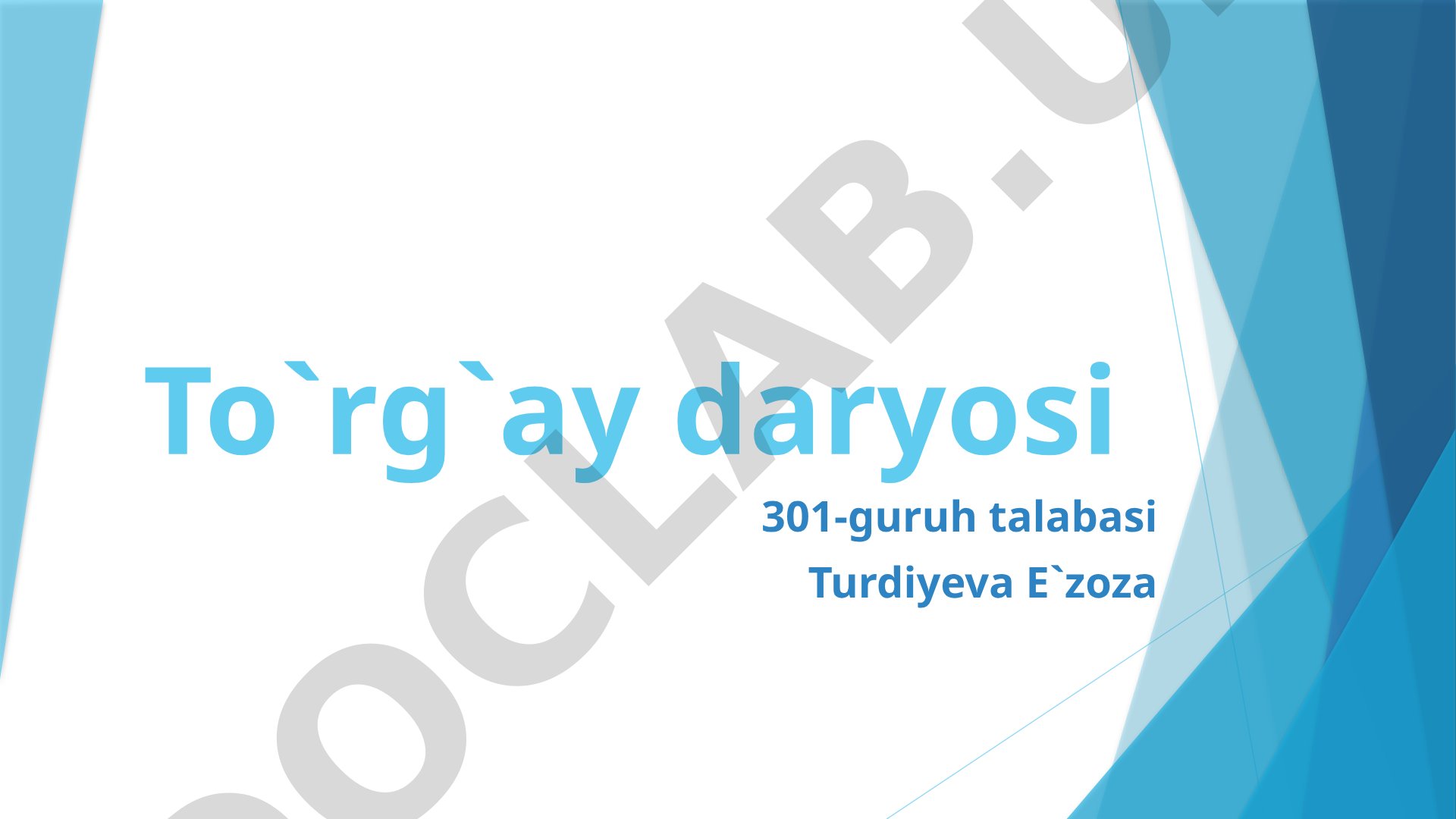 To'rg'ay daryosi