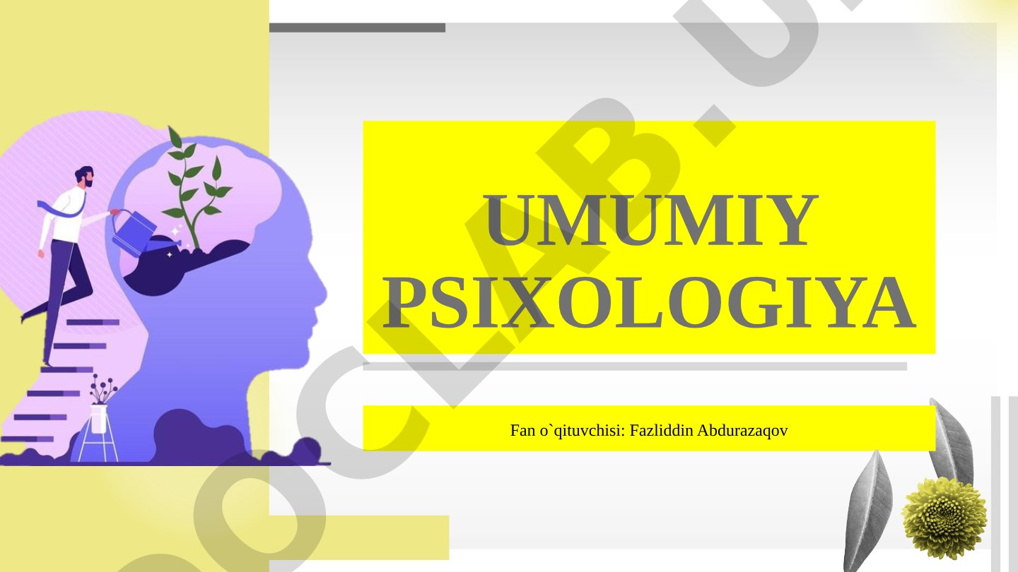 Psixologiyaning tadqiqot metodlari va tarmoqlari