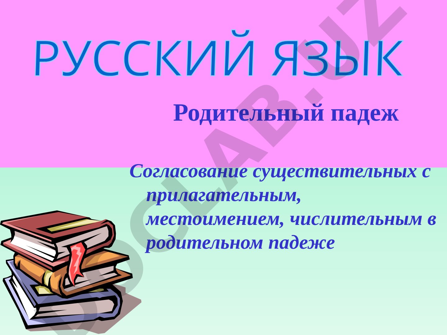 Родительный падеж: согласование существительных с прилагательными, местоимениями и числительными
