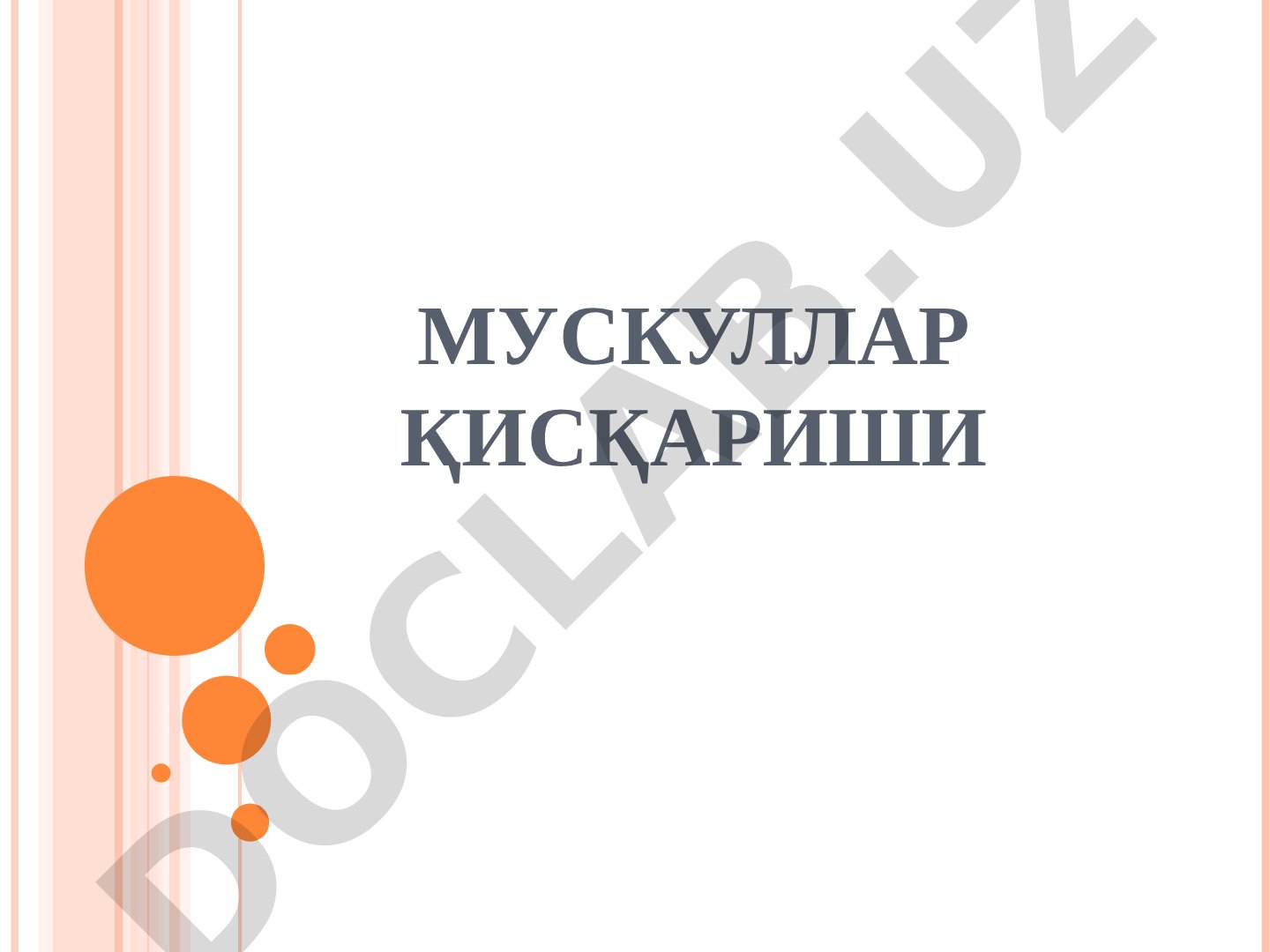 Мускуллар қисқариши мускул толаларининг қисқариш механизми