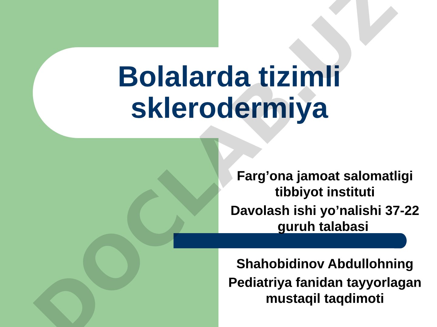 Bolalarda tizimli sklerodermiya