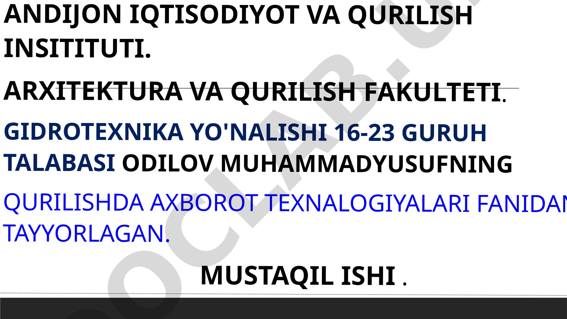 Operatsion tizimlarga kirish Operatsion tizimlarning tavsifi