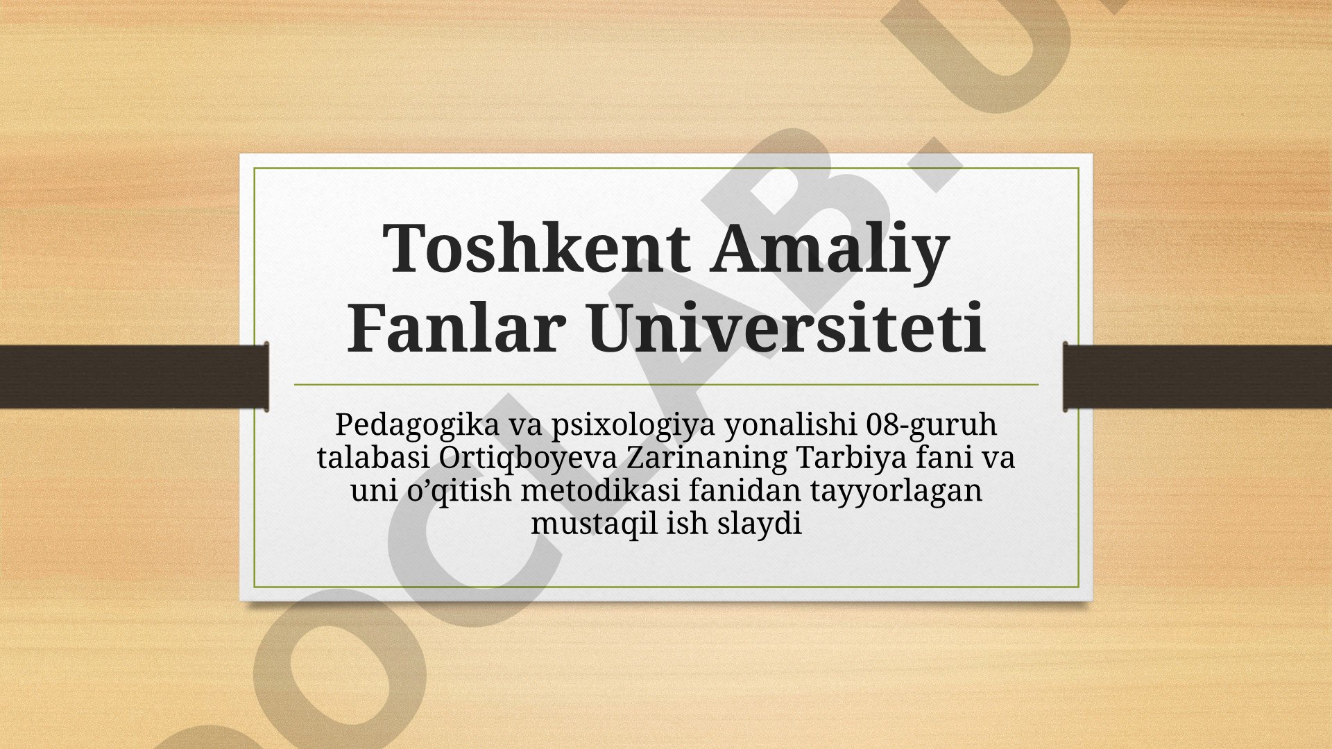 Umumiy o‘rta ta’lim muassasalari o‘quvchilari uchun “Tarbiya” fani konsepsiyasi tahlil qilish