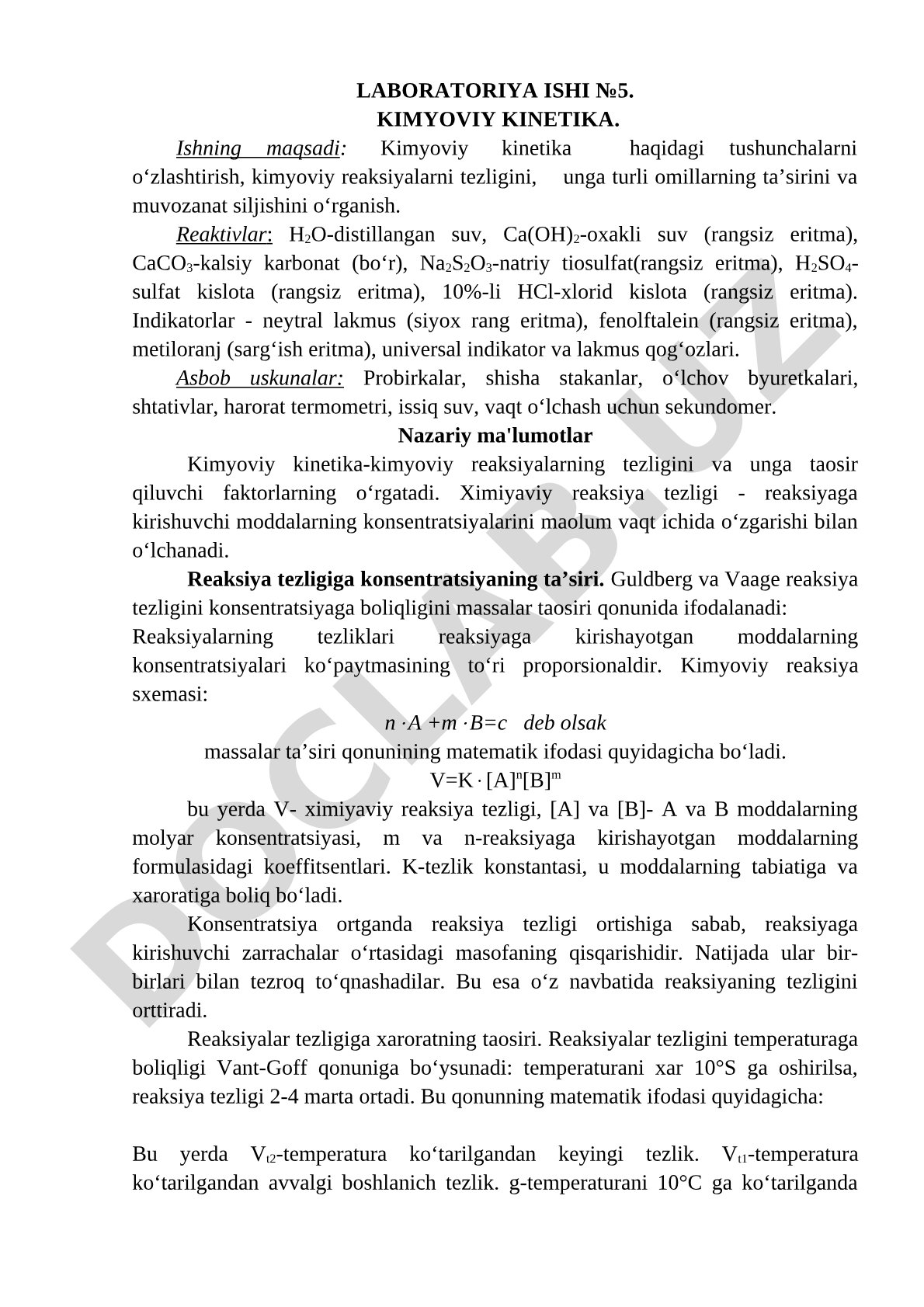 Kimyoviy kinetika