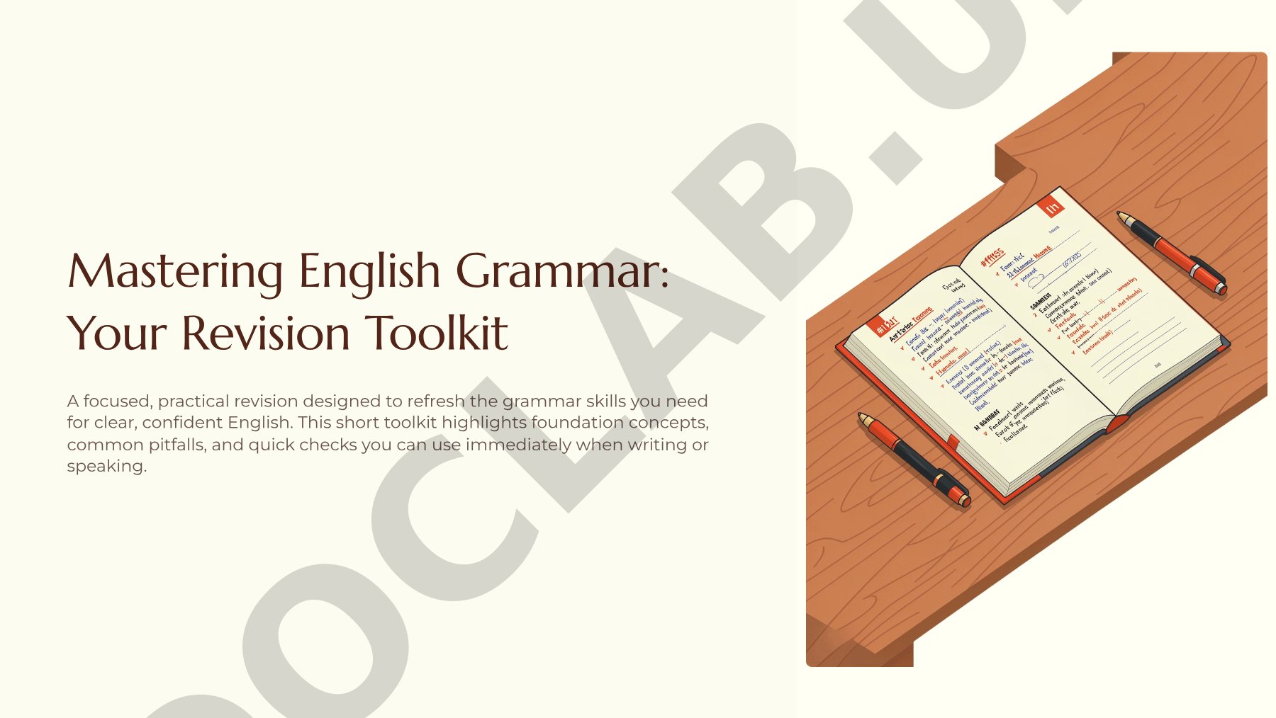 Mastering English Grammar: Your Revision Toolkit