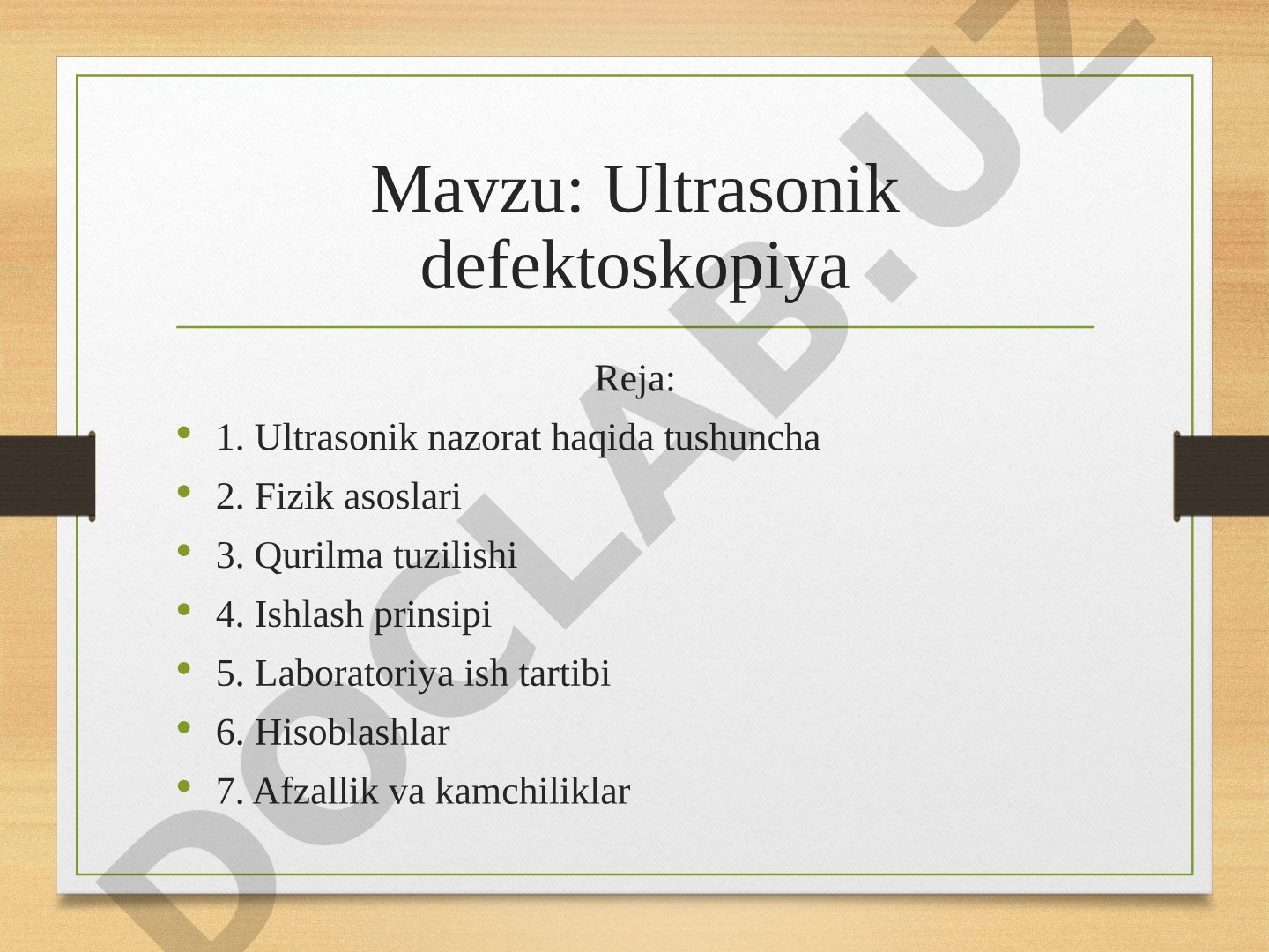 Ultrasonik defektoskopiya