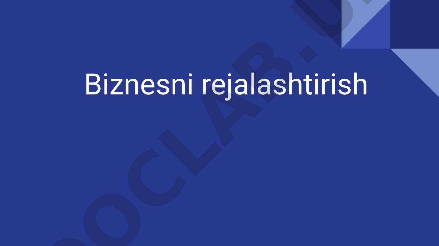 Biznesni rejalashtirish