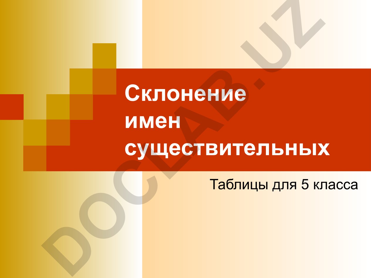 Склонение имен существительных для 5 класса