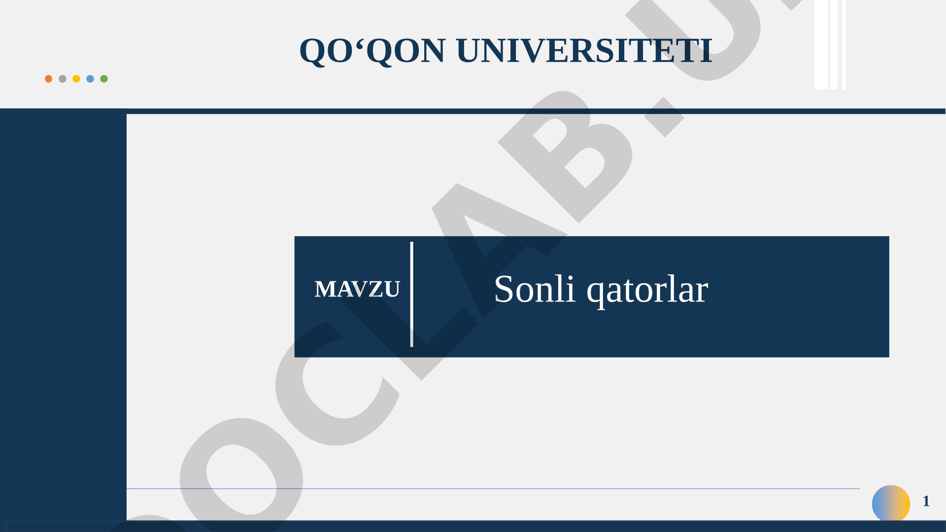 Sonli qatorlar