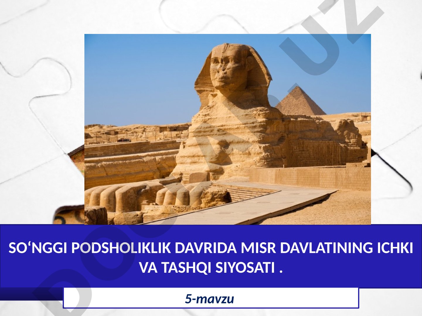 So‘nggi podsholik davrida Misr davlatining ichki va tashqi siyosati