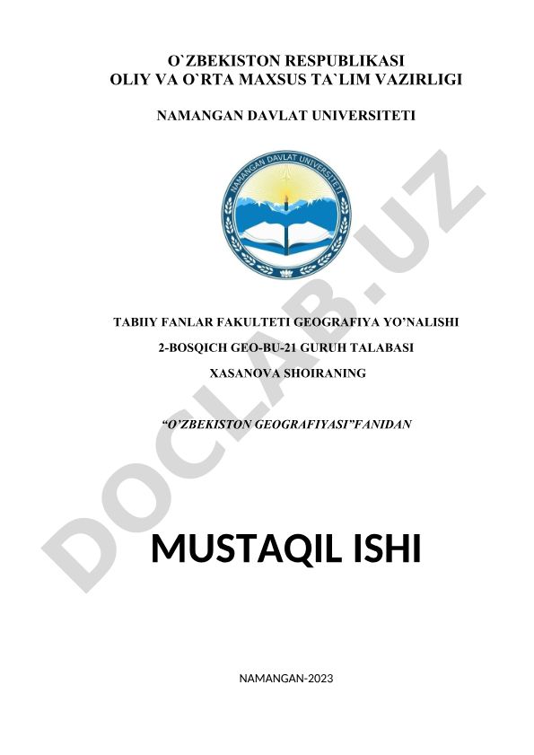 Mustaqillik yillarida O'zbekiston iqtisodiyotining tarmoqlar tarkibidagi o'zgarishlar
