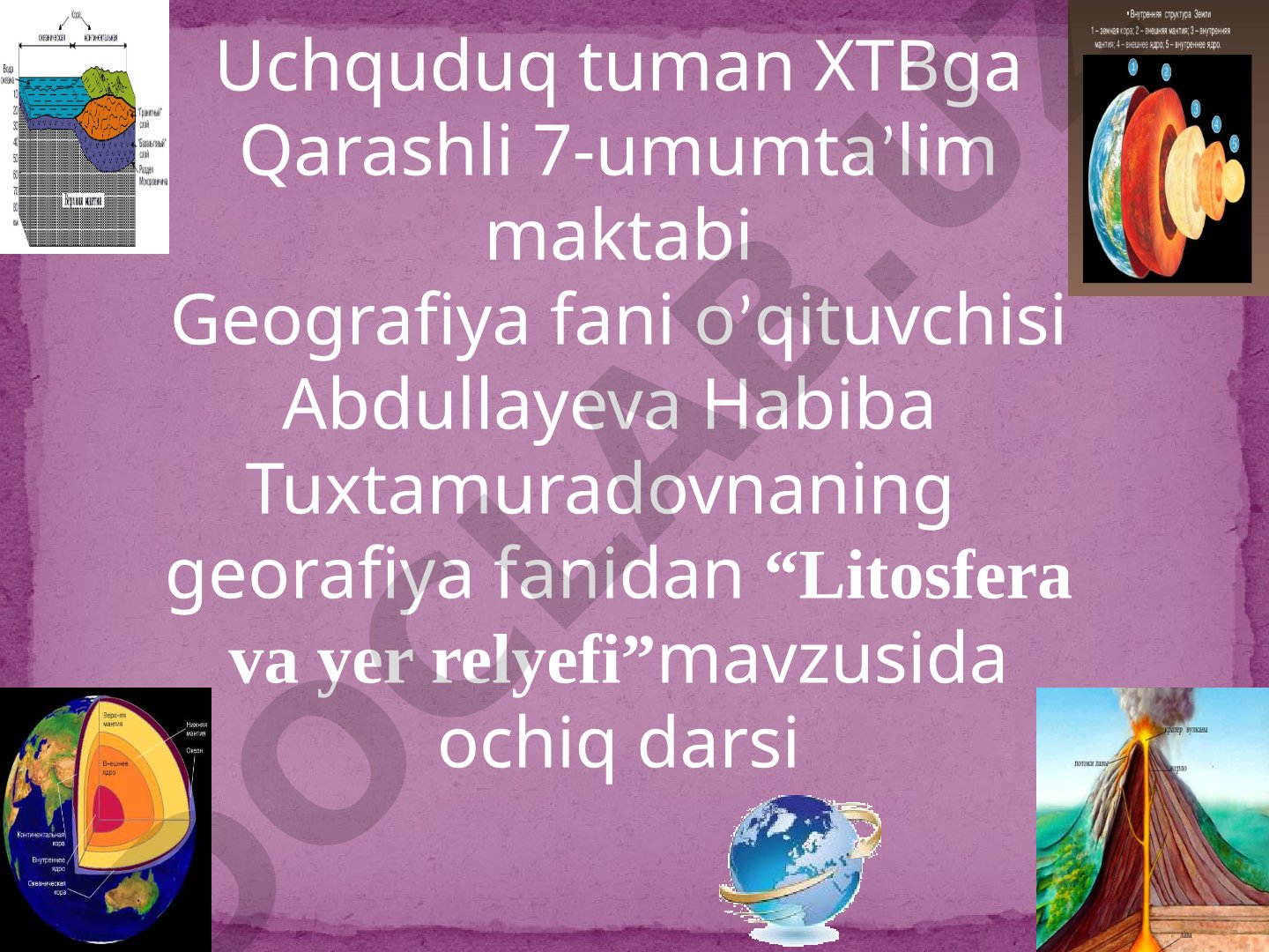 Litosfera va yer relyefi
