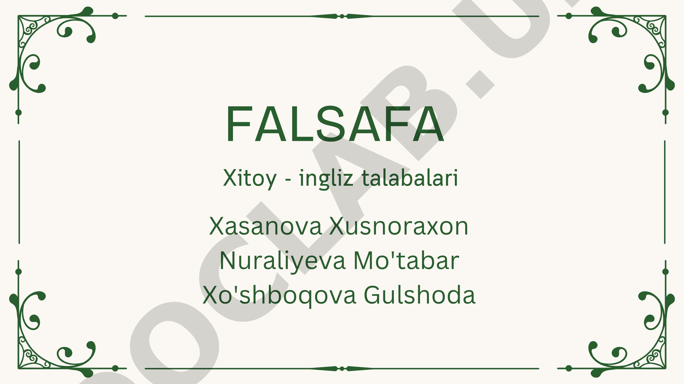 Axloq falsafasi