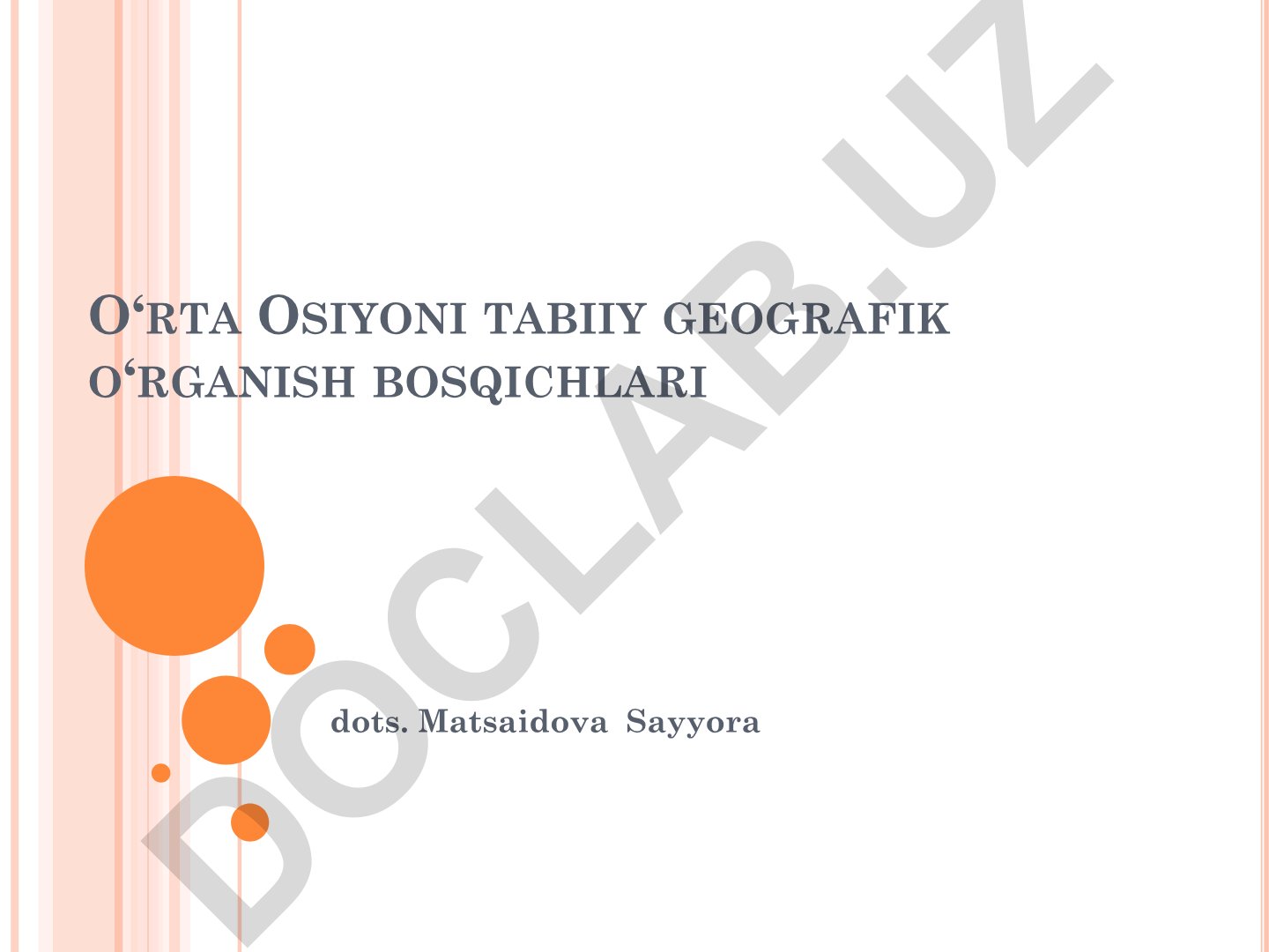 O‘rta Osiyoni tabiiy geografik o‘rganish bosqichlari