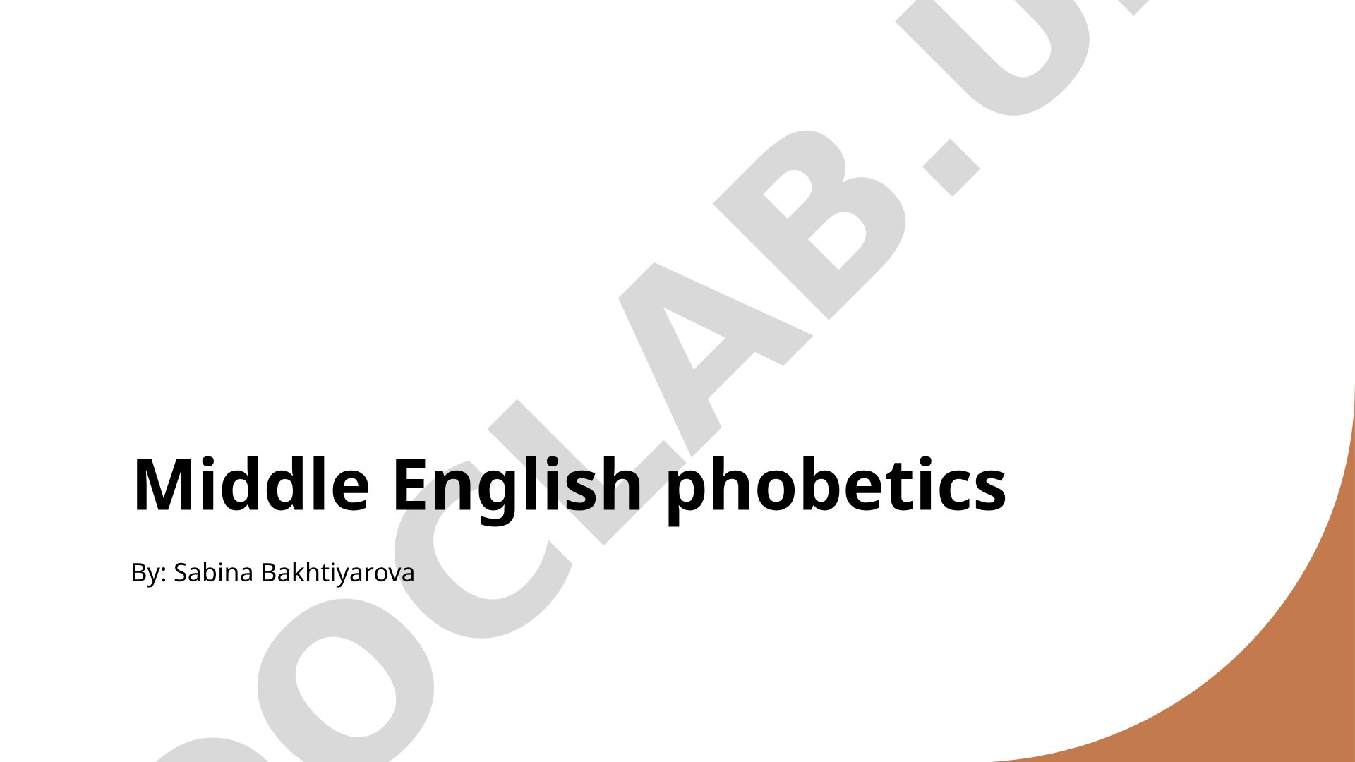 Middle English phonetics