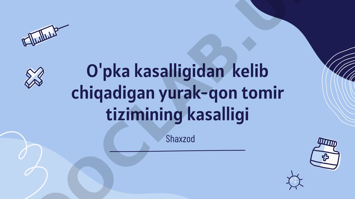 O'pka kasalligidan kelib chiqadigan yurak-qon tomir tizimining kasalligi