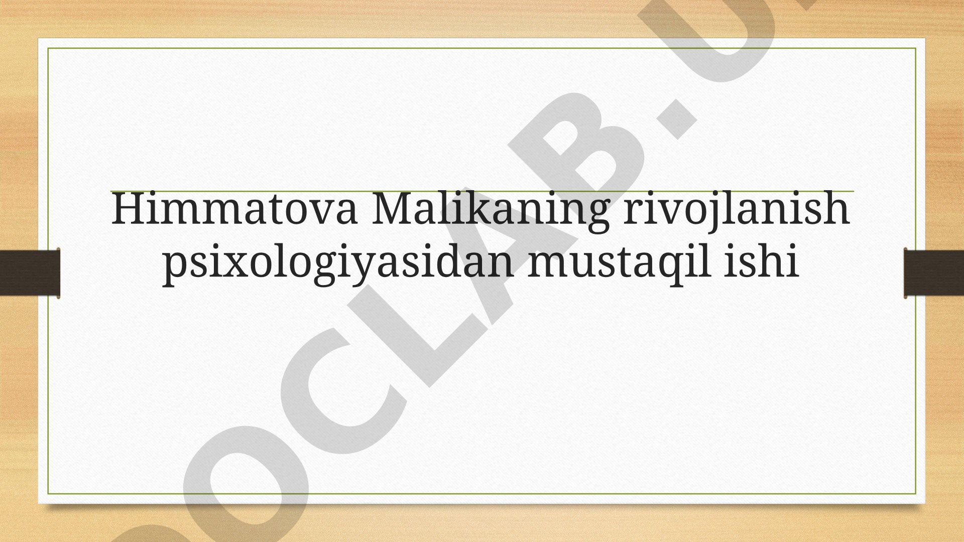 Maktabgacha yoshdagi bolalarning rivojlanish xususiyatlari, o'yin va muloqot jarayonlari