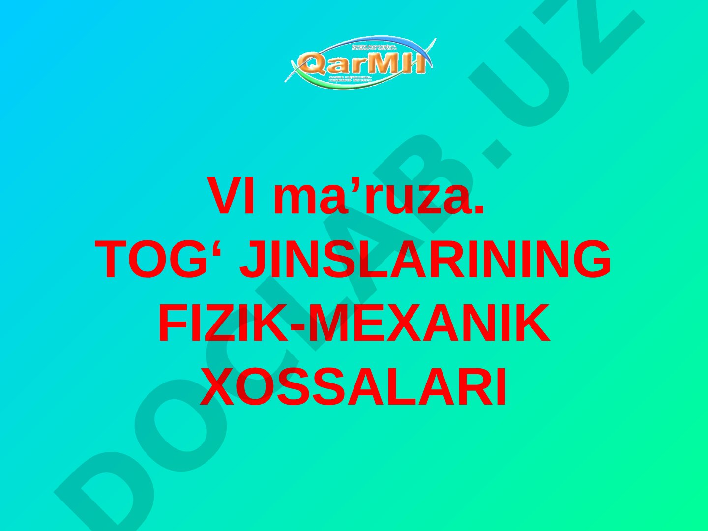 Tog' jinslarining fizik-mexanik xossalari