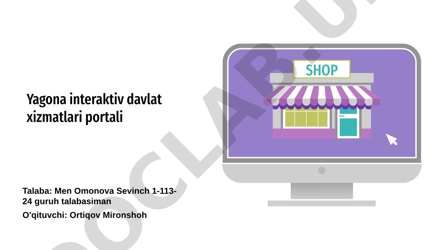 Yagona interaktiv davlat xizmatlari portali