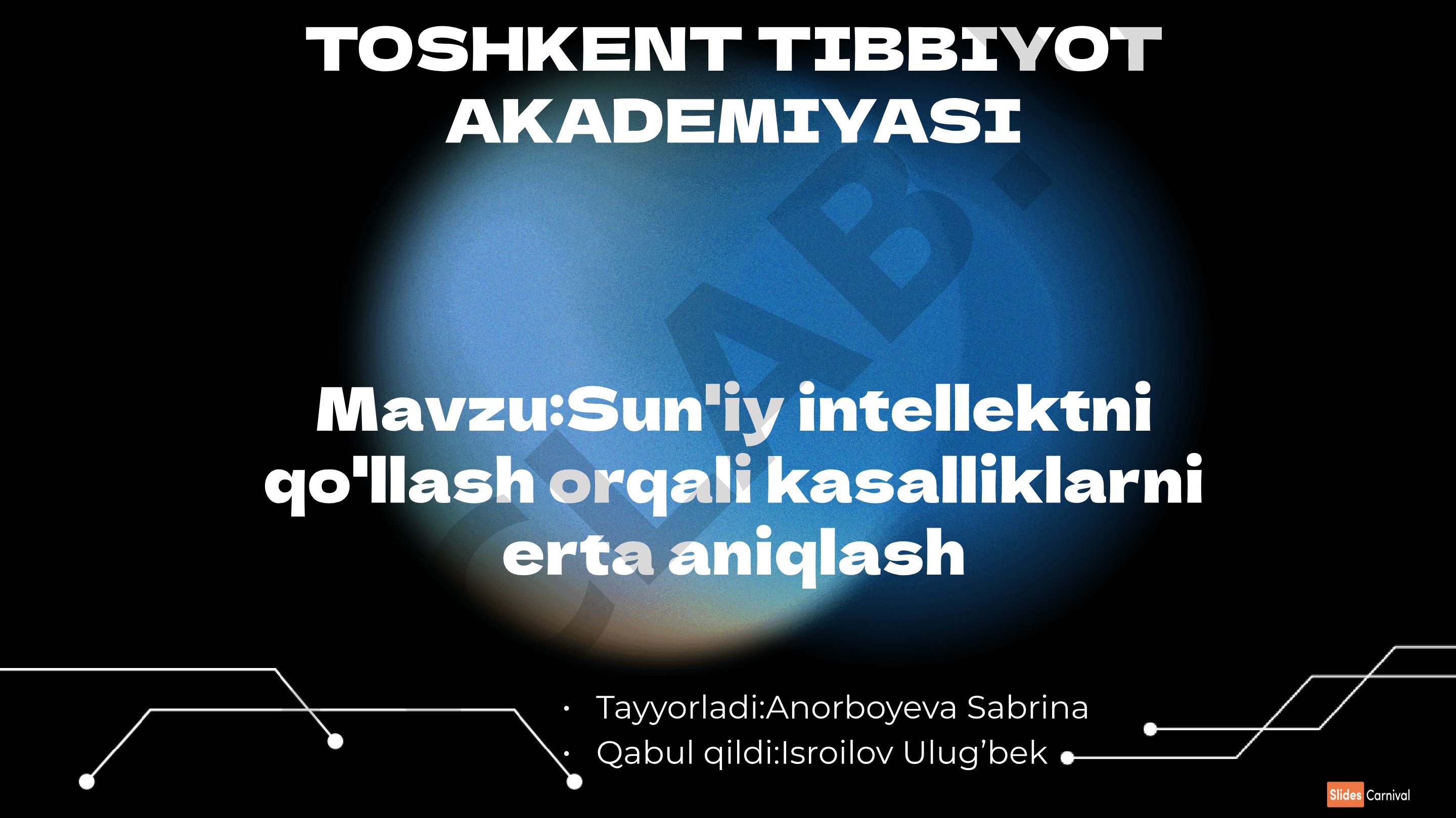 Sun'iy intellektni qo'llash orqali kasalliklarni erta aniqlash