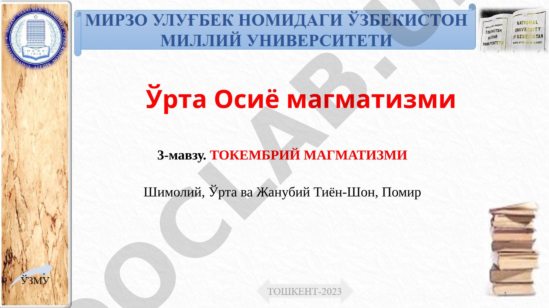 Токембрий магматизми Шимолий, Ўрта ва Жанубий Тиён-Шон, Помир