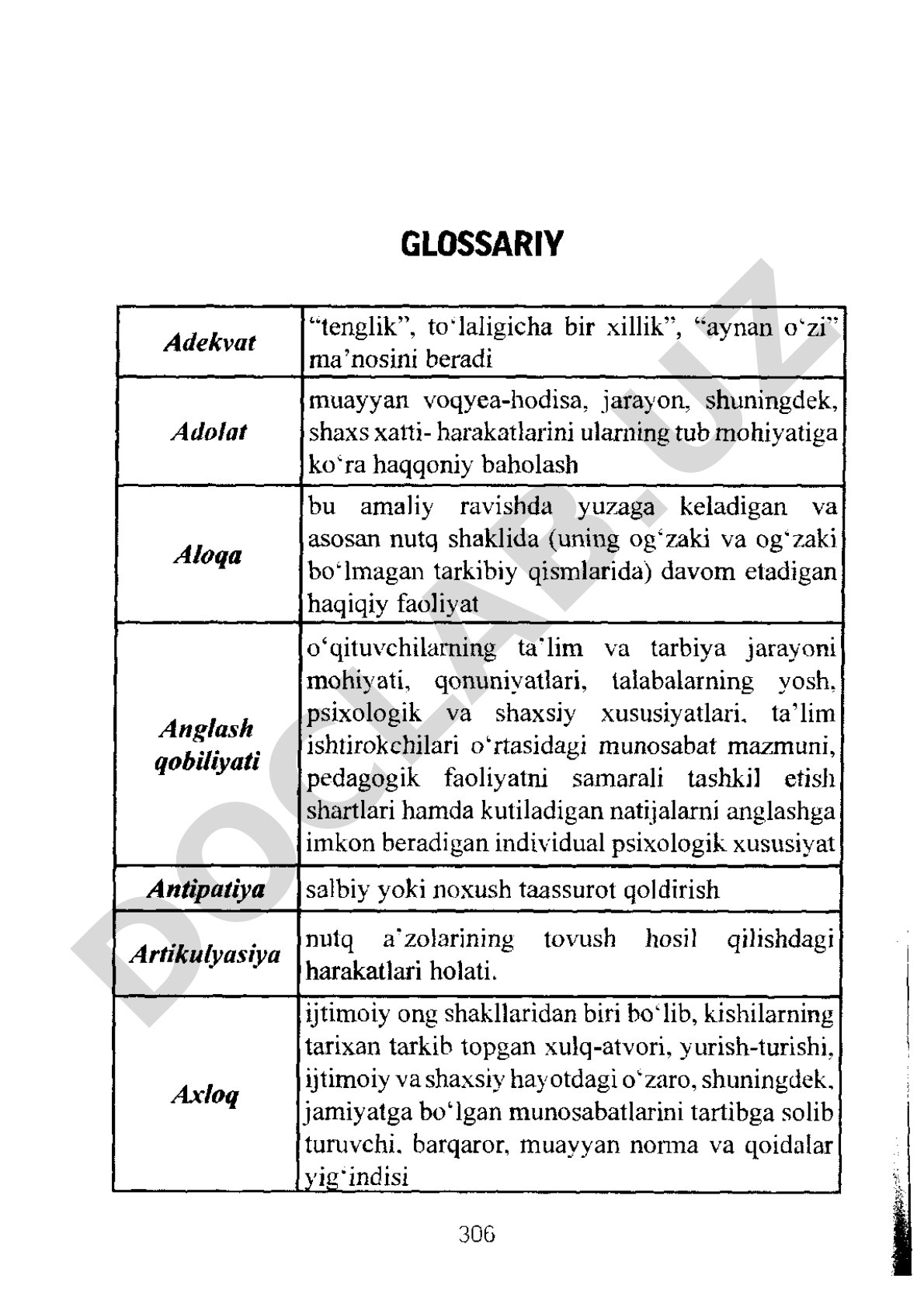 Pedagogik atamalar glossariysi